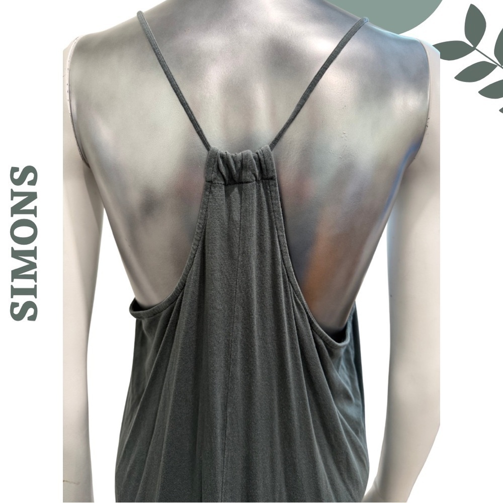 🛍️ SIMONS Vision Organic Cotton Modal Slip Dress – grey Green – Size M – Flowy - Picture 5 of 6